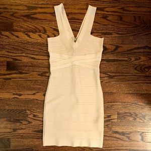 Bebe Bodycon Nude Dress Sz: S